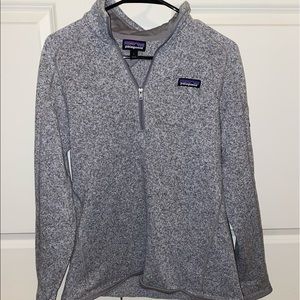 Heather grey Patagonia 1/4 zip
